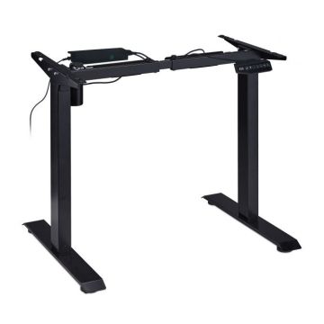 Height-adjustable table frame 71x121cm., black