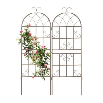 Set of 2 garden trellis 150x50x2cm., light brown
