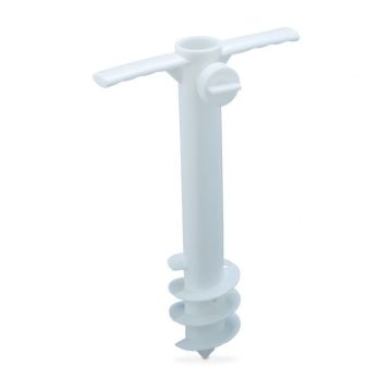 Stojak na parasole montowany na ziemi 37,5x23,5x7,5cm, biały