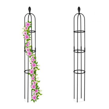 Set of 2 garden grills "Tower" 160x20cm., black