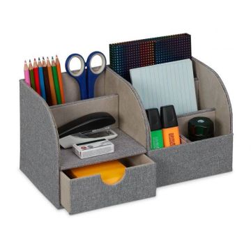 Writing instrument organizer with 1 compartment 14.5x28x14.5 cm., gray