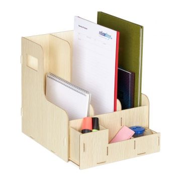 Writing instrument and document organizer 27x24x31.5 cm., light brown