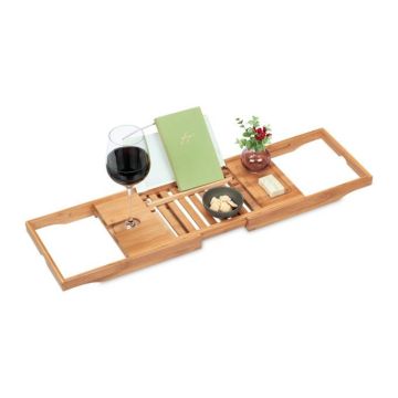 Bathroom table 16.5x105x23.5cm., light brown/white