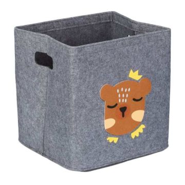 Foldable bag 33x33x33cm., gray/brown