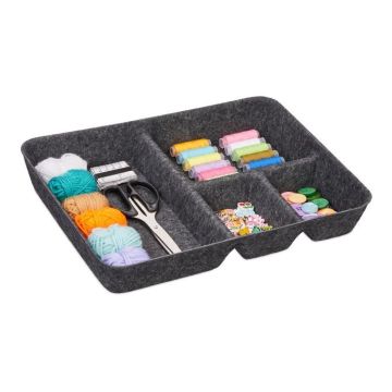 Storage box 6.5x40x30cm., dark gray