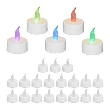 Set of 24 LED candles 4.5x3.5cm., white