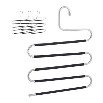 Trouser hangers 4 pcs., black/silver color