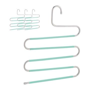 Trouser hangers 4 pcs., mint/silver color