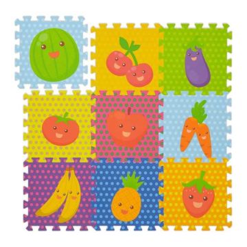 Playmat "Delionė" 86x86cm., blue/green/yellow/purple/red/orange colors