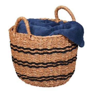 Storage bag 28x35cm., light brown/black