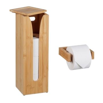 Toilet paper holder 4x14.5x14cm., light brown