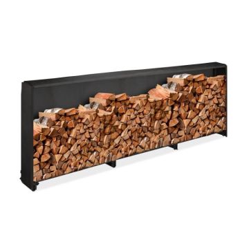 Firewood stand 110x322x29cm., black