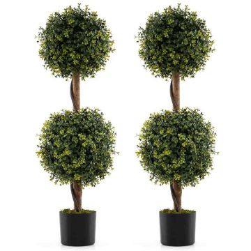 Set of 2 artificial trees 28x90cm., various colors