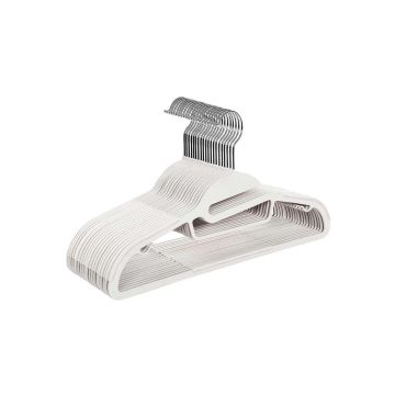 Wieszaki plastikowe 20 szt. białe