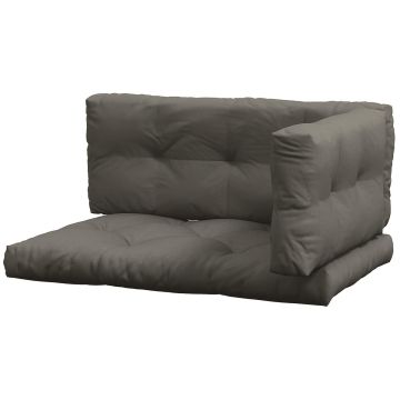3-piece garden chair cushions Outsunny, dark gray