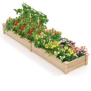 Podwyższona grządka 228x62x25cm, kolor jasnobrązowy
