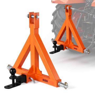 Zaczep holowniczy 3-punktowy VEVOR S-01-B, odbiornik 50,8 mm, pomarańczowy, 530 × 165 × 540 mm