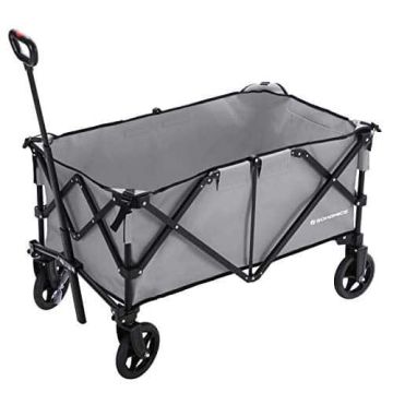 Foldable hand trolley for items up to 150kg, gray