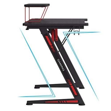 Computer/gaming desk, black/red