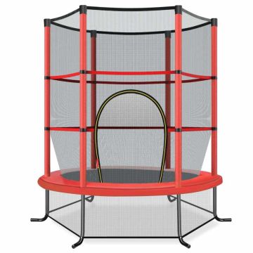 Trampoline 165x165x165cm., black/red