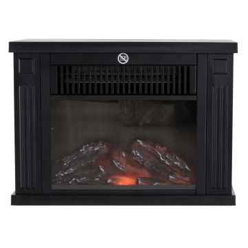 Kominek elektryczny Homcom 34x17x25cm., czarny