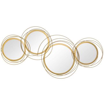 4-piece mirror set Homcom 107x4x56cm., gold color