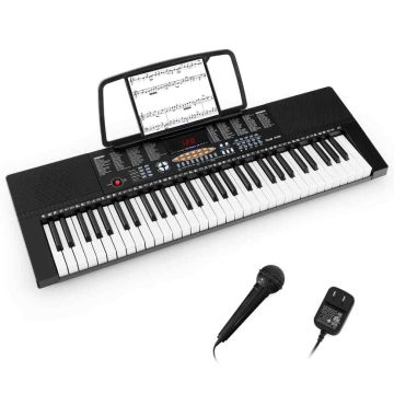 Digital piano 83x28x8cm., black/white