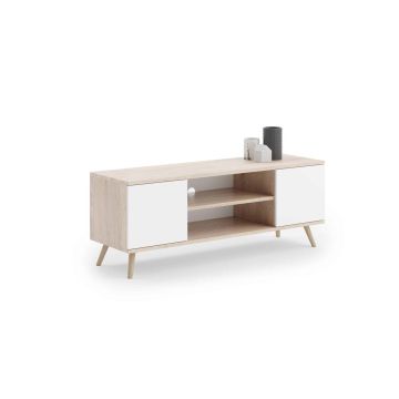 Stolik RTV Focus RTV 155x50x40 cm, beżowy / biały