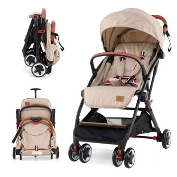 Trolley 41x72x96.5cm., beige/black