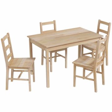 5-piece dining set Homcom, light brown