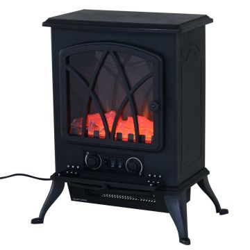 Kominek elektryczny Homcom 45x28,5x54cm., czarny