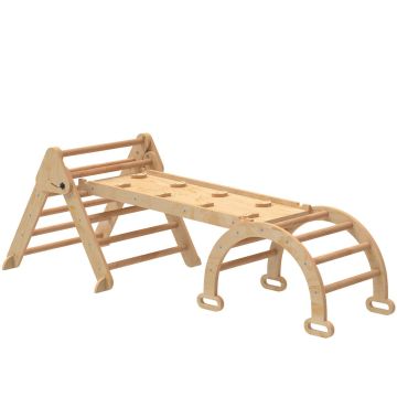 7-in-1 climbing frame, with slide and climbing arch, 188 × 59 × 70 cm