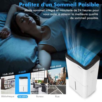 Dehumidifier 37x25.5x62cm., white