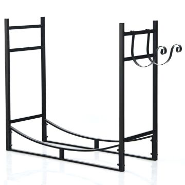 Firewood shelf 84x33x76cm., black