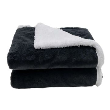 Warming blanket 163x128cm., dark gray/white