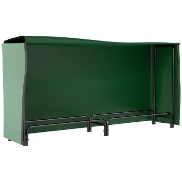 Дровница Outsunny 200x36x99см, черного цвета
