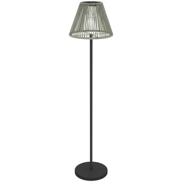 Lampa solarna stojąca Outsunny 33x135cm, czarno-szara