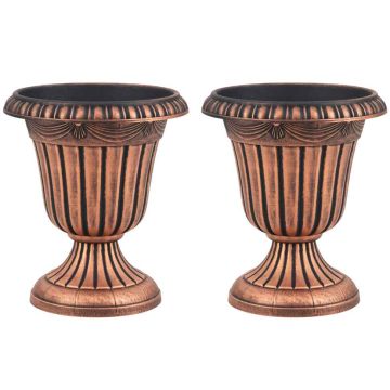 Set of 2 pots 41x46.5cm., bronze color