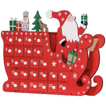 Kalendarz adwentowy Homcom 22,5x8x36cm, różne kolory