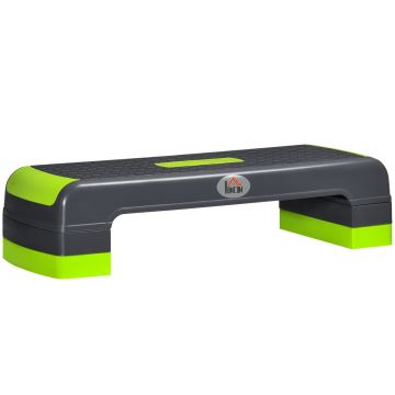 Stepper do aerobiku Homcom 78x28x20cm, kolor ciemnoszary/zielony