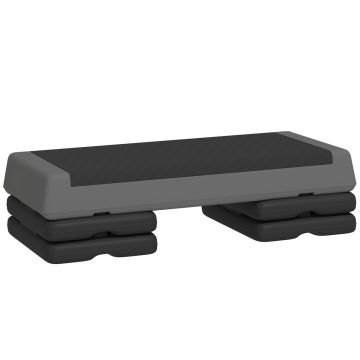 Stepper do aerobiku Sportnow 77x36x20,5cm, czarny/ciemnoszary