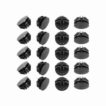 Plastic connectors for modular cabinets, 20 pcs., black
