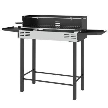 Charcoal barbecue, with spit, 118 × 32 × 90 cm