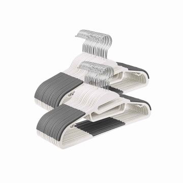 Hanger set 50 pcs., white/gray