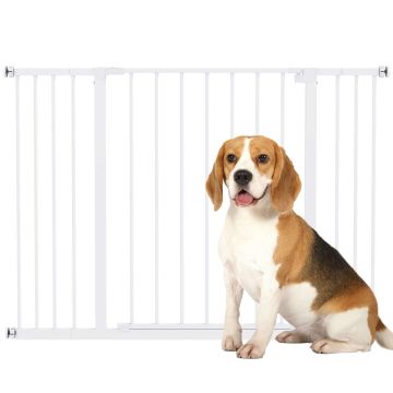 Pet safety gate, with 2 extensions, 76–107 × 76 cm