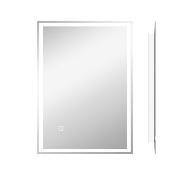Lustro łazienkowe podświetlane LED, 50x70 cm, białe
