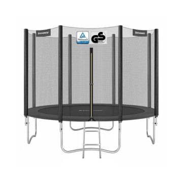 SONGMICS Okrągła trampolina ogrodowa z siatką zabezpieczającą, Ø 305 × 256 cm