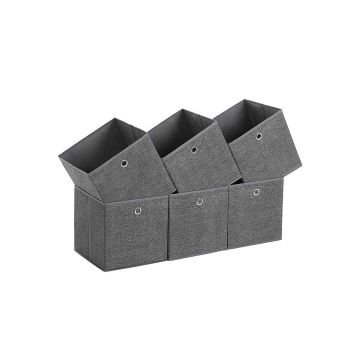 Set of 6 storage boxes