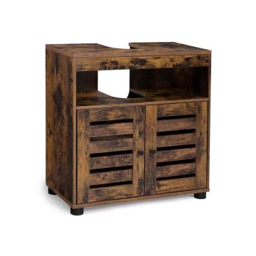 Vintage brown washbasin cabinet 60 x 30 x 63 cm