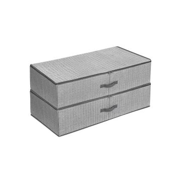 Storage box set 82 x 42 x 20 cm., 2 pieces, gray